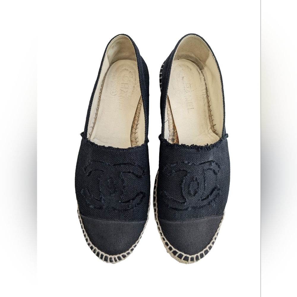Chanel CC Cap Toe Espadrille Flat EU 41 US 10